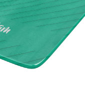 名前をカスタムするの緑の斜めのプラスチックテクスチャ カッティングボード (角)