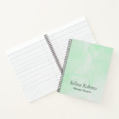 名前をカスタムするの緑の水色 ノートブック (内部)