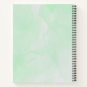 名前をカスタムするの緑の水色 ノートブック (裏面)