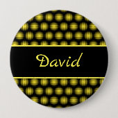 名前をカスタムするの縞模様 缶バッジ (正面)