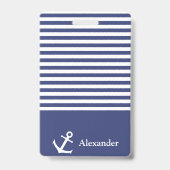 名前をカスタムするの航海のないかりのバッジ バッジ (裏面)