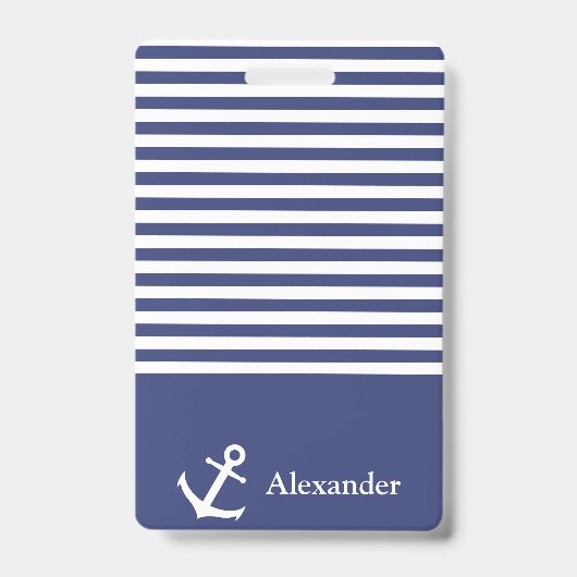 名前をカスタムするの航海のないかりのバッジ バッジ (正面)