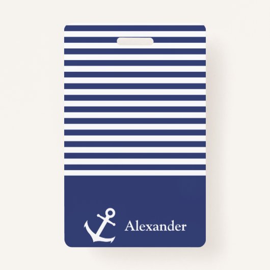 名前をカスタムするの航海のないかりのバッジ バッジ (正面)