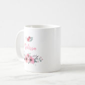 名前をカスタムするの花のコーヒー・マグ コーヒーマグカップ (正面左)
