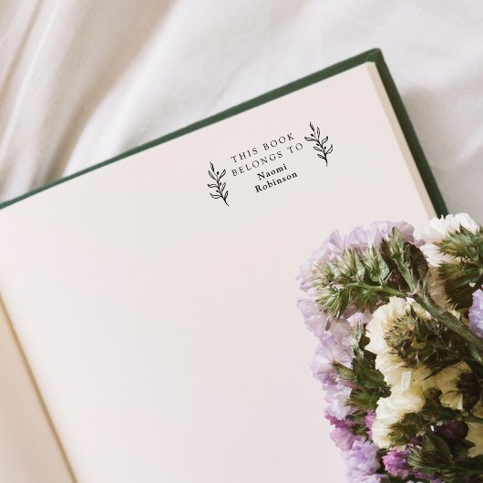 名前をカスタムするの葉図書室から手で描いた セルフインキングスタンプ