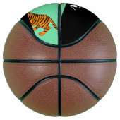 名前をカスタムするの虎の緑のパターン バスケットボール (右)