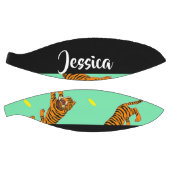 名前をカスタムするの虎の緑のパターン バスケットボール (パネル)