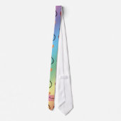 名前をカスタムするの虹の聴診器の包帯のハート ネクタイ (裏面)