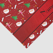 名前をカスタムするの赤いクリスマスの体操サンタ 薄葉紙 (詳細)