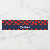 名前をカスタムするの赤いトマトの青 ペットボトルラベル (シングルラベル)