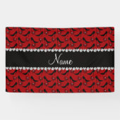 名前をカスタムするの赤く黒いハイヒールの弓ダイヤモンド 横断幕 (横)