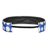 名前をカスタムするの青いバレーボールの青い縞 アスレチックヘッドバンド (裏面)