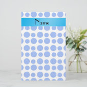 名前をカスタムするの青いバレーボールパターン 便箋 (スタンド正面)