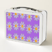 名前をカスタムするの青い花を紫に メタルランチボックス (裏面)