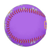 名前をカスタムするの青い花を紫に 野球ボール (正面左)