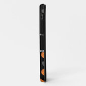 名前をカスタムするの黒いバスケットボールおよびハート Case-Mate iPhoneケース (裏面/左)