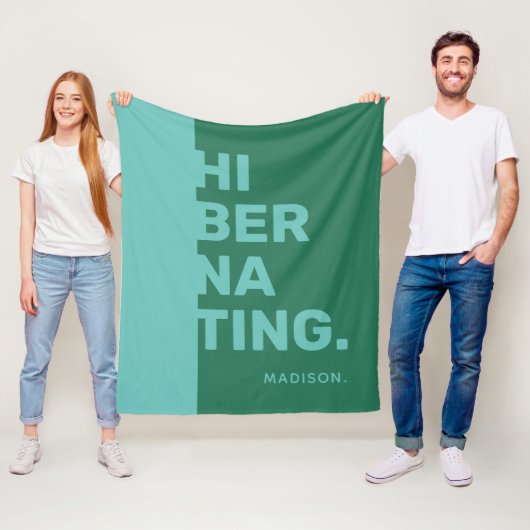 名前をカスタムするの「休止状態」フリースブランケット フリースブランケット (インサイチュ)