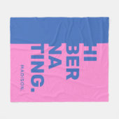 名前をカスタムするの「休止状態」フリースブランケット フリースブランケット (正面(横))