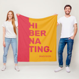 名前をカスタムするの「休止状態」フリースブランケット フリースブランケット