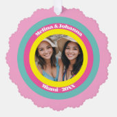 名前をカスタムするのbesties friends giry紙オーナメント オーナメントカード (正面)