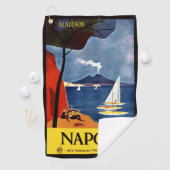 名前をカスタムするのNapoli (ナポリ)のヴィンテージ旅行 ゴルフタオル (インサイチュ)
