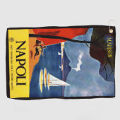 名前をカスタムするのNapoli (ナポリ)のヴィンテージ旅行 ゴルフタオル (横)