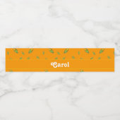 名前をカスタムするはオレンジ色に穂を出す ペットボトルラベル (シングルラベル)