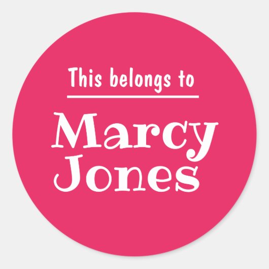 名前をカスタムするはステッカーパーソナライズされただ ラウンドシール (正面)