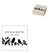 名前をカスタムするは愛の鳥結婚のカップルとデート ラバースタンプ (押印)