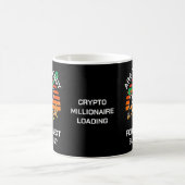 名前をカスタムするは準備ができているCRYPTO BULL 走 Bitcoin コーヒーマグカップ (中央)