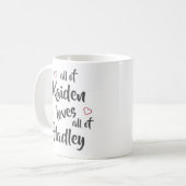 名前をカスタムするは皆さんを愛してる コーヒーマグカップ (正面左)