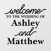 名前をカスタムするは私たち結婚の鏡へようこそ ウィンドウサイン (シート)