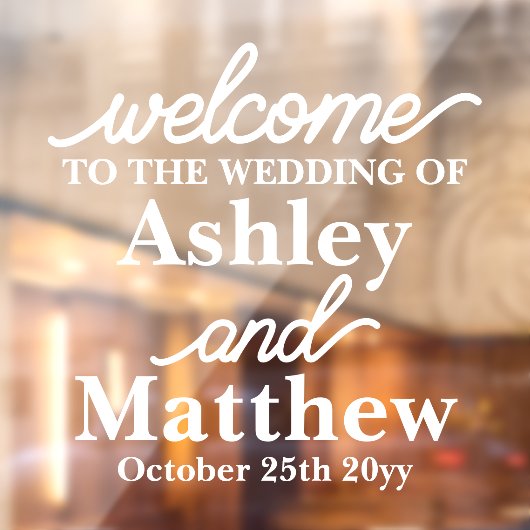 名前をカスタムするは私たち結婚の鏡へようこそ ウィンドウサイン (シート2)