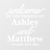 名前をカスタムするは私たち結婚の鏡へようこそ ウィンドウサイン (シート)