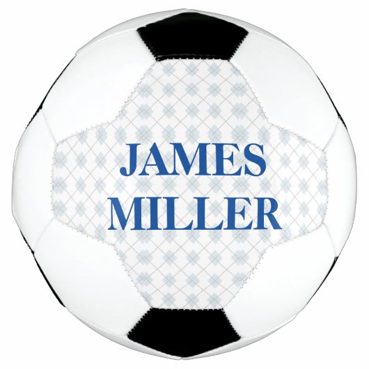 名前をカスタムするひし形パターン サッカーボール (正面)