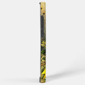 名前をカスタムするひまわりヴィンテージテクスチャ SAMSUNG GALAXYケース (右側面)