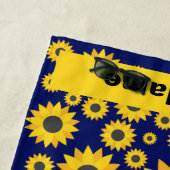 名前をカスタムするひまわり柄サマービーチタオル ビーチタオル (インサイチュ)