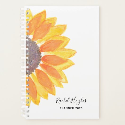名前をカスタムするひまわり2023 プランナー手帳 (正面)