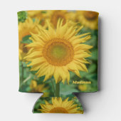 名前をカスタムするひまわり 缶クーラー (裏面)