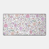 名前をカスタムするほこりカラフルフローラモダンパターン デスクマット (正面)