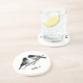 名前をカスタムするまたはモノグラムラブバード コースター (側面)