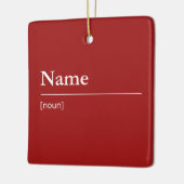 名前をカスタムするまたは単語辞書レッドクリスマス セラミックオーナメント (左)