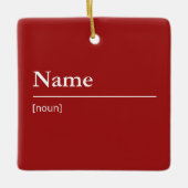 名前をカスタムするまたは単語辞書レッドクリスマス セラミックオーナメント (正面)