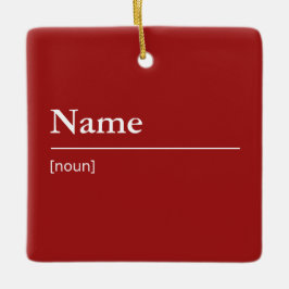 名前をカスタムするまたは単語辞書レッドクリスマス セラミックオーナメント