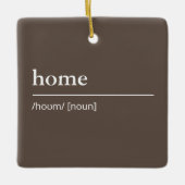 名前をカスタムするまたは単語辞書（白黒） セラミックオーナメント (正面)