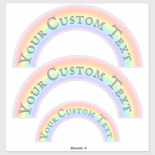 名前をカスタムするまたは文字セット3レインボーアーチ シール (シート)