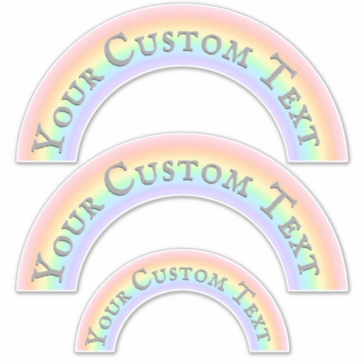 名前をカスタムするまたは文字セット3レインボーアーチ シール (正面)