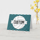 名前をカスタムするまたは文字バレーボールグリーティングカード カード (黄色い花)