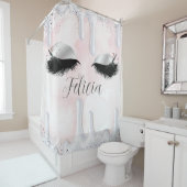 名前をカスタムするまつ毛メイクアップバラドライガーリープ シャワーカーテン (インサイチュ)