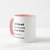名前をカスタムするもし「最初は成功しない」 マグカップ (正面左)